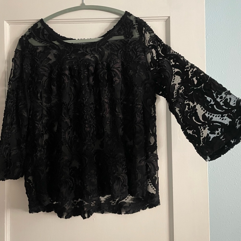 Elegant Black Lace Top